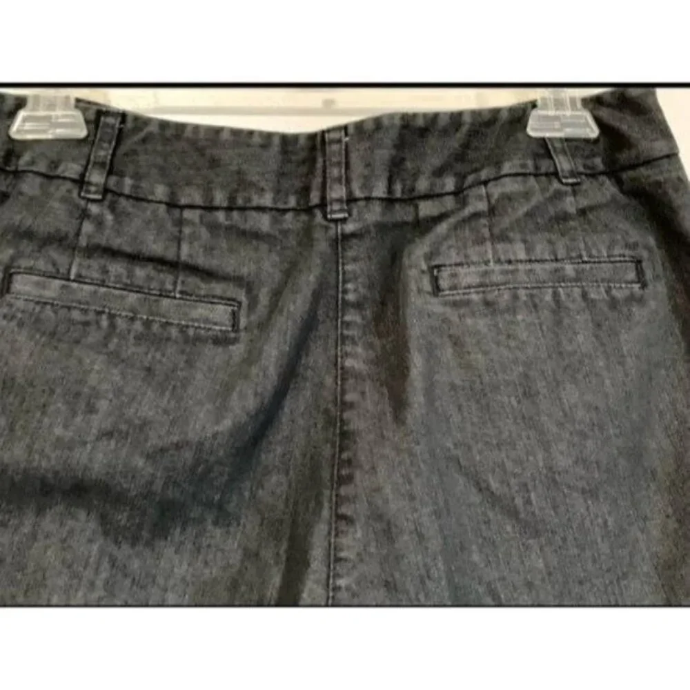 J.Jill Black Chambray Bootcut Pants 8 Stretch 28x30 Minimalist Business Casual_6